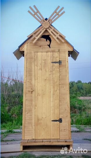 Дачный туалет деревянный SOX559