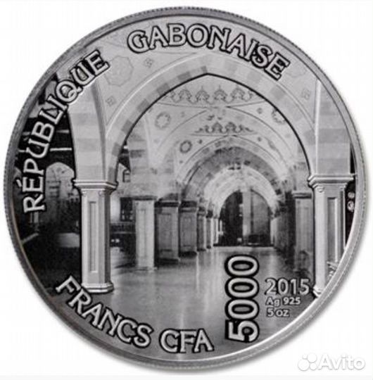 Чечня 5000 франков 2015 серебро ммд (Ахмат Хаджи)
