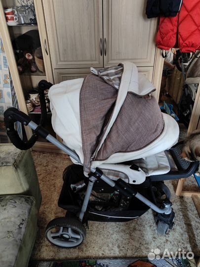 Коляска Teutonia 2 в 1 экокожа +автокресло
