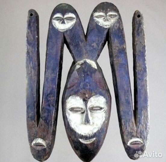 Африканская маска народности Kwele Gabon D.R.C