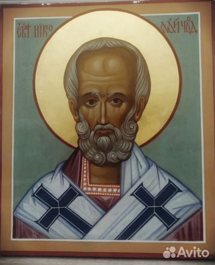 Икона рукописная Николай Чудотворец