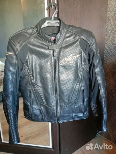Мотокуртка Alpinestar кожаная мужская 48