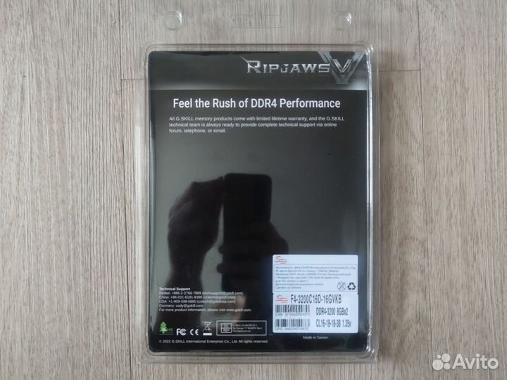 Оперативная память G.Skill ripjaws V 3200 MHz 16Gb