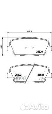 Колодки тормозные дисковые зад P30063 Brembo