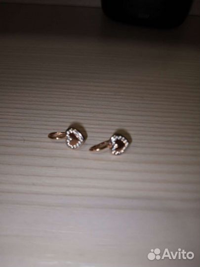 Серьги позолоченные