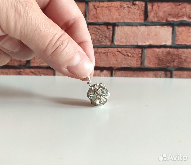 Swarovski кулон подвеска шарик с кристаллами