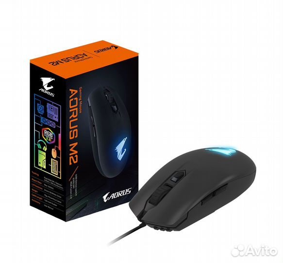 Игровая проводная мышь Gigabyte Aorus M2, черный