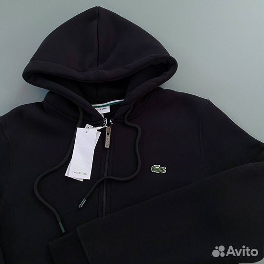 Зип худи lacoste черное