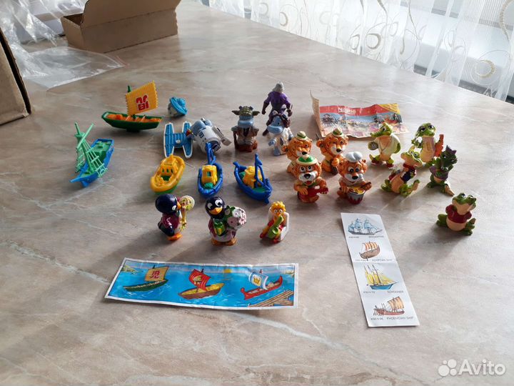 Киндер сюрприз 90-х Корабли, бегемоты, крокодилы