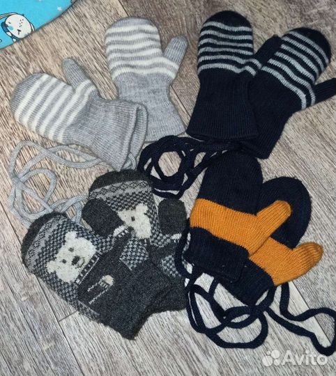Варежки демисезон, теплая зима