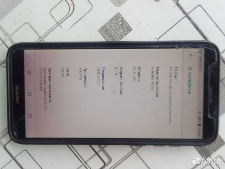 Телефон huawei Y5 lite