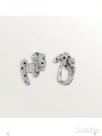 Серьги Cartier Panthere de Cartie Emerald Onyx