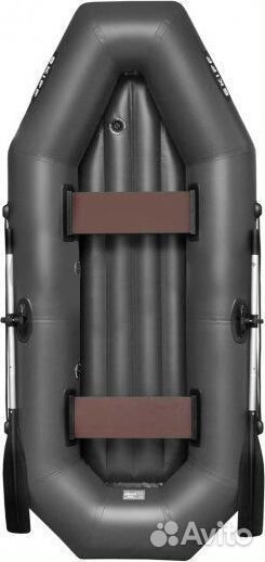 Надувная лодка пвх Skiff 260 нд, серый, SibRiver SND260gray