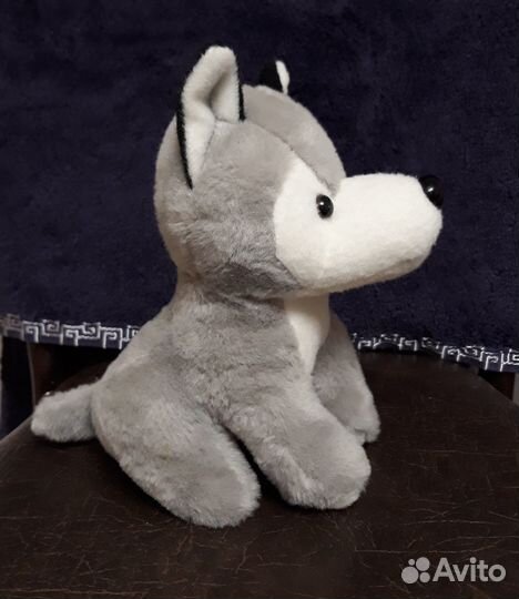 Мягкая игрушка собака хаски или волчок
