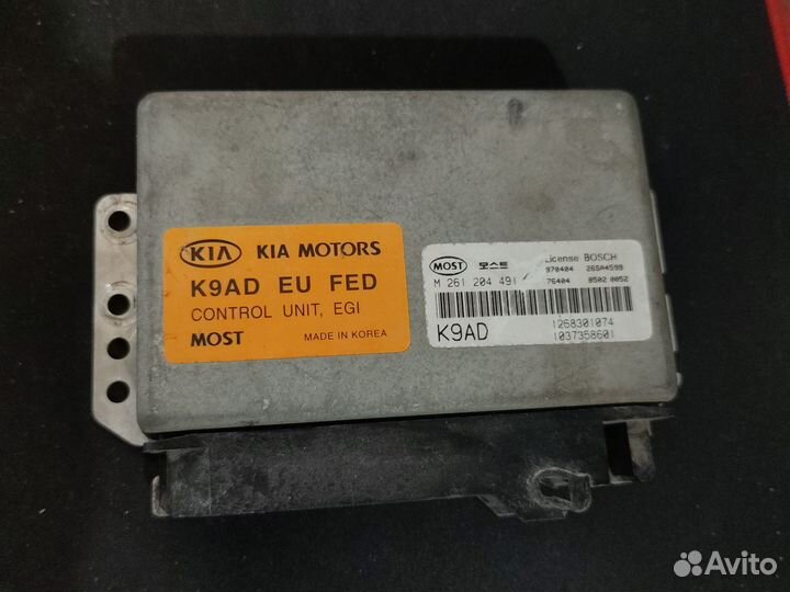 Блок управления двигателем kia clarus 2.0 K9AD