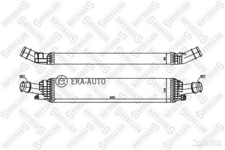 Stellox 1040184SX интеркулер\ Audi Q5 2.0TFSi/2.0TDi 08
