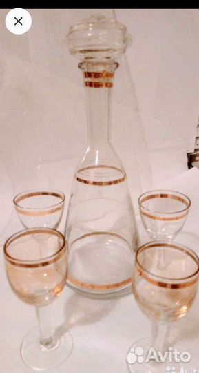 Винводочый Суповой Сервиз Позолота Фарфор Стекло