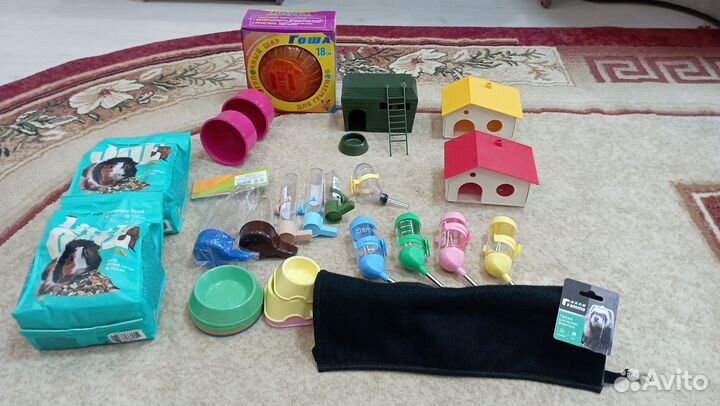 Аксессуары для птиц и грызунов, поилка гамак корм