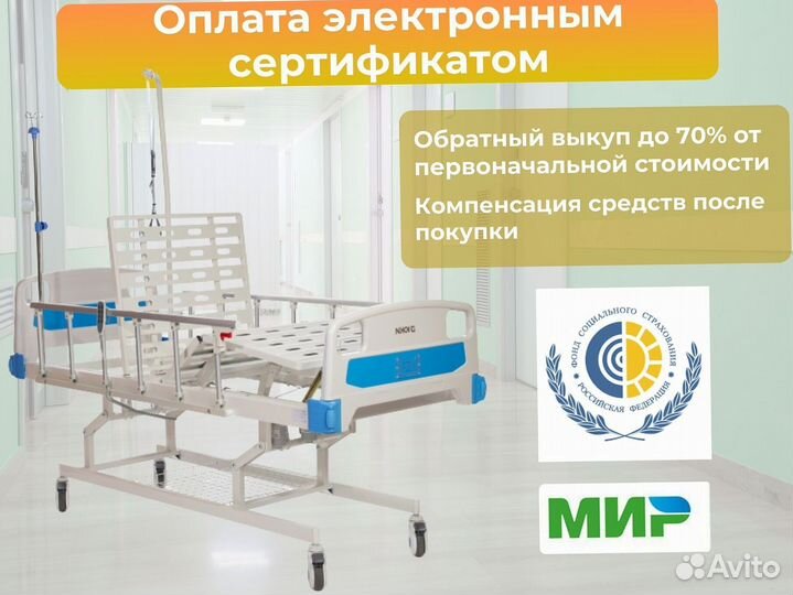 Медицинская кровать функциональная