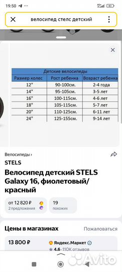 Детский велосипед 16 Stels