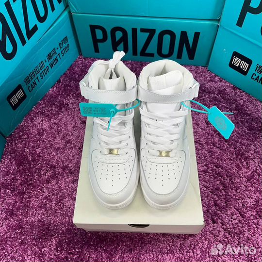 Nike Air Force mid white оригинал (poizon)