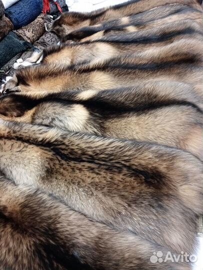 Шкурки енотовидной собаки, натуральный мех