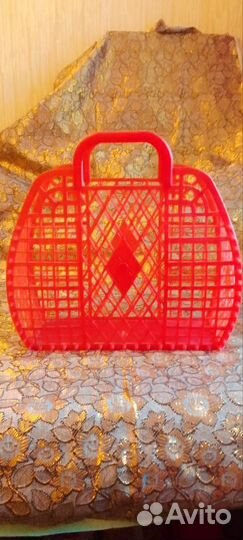 Сумка корзина пластик СССР,ретро, винтаж