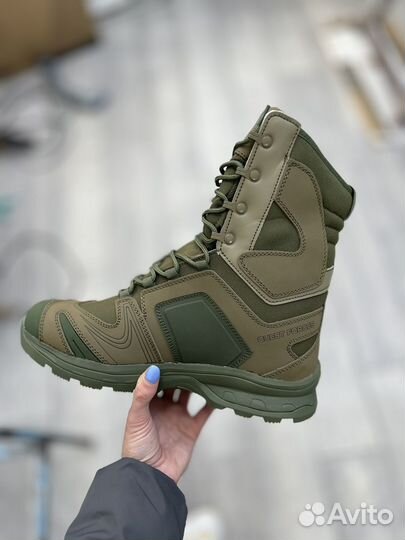 Тактические ботинки salomon (высокие берцы) олива