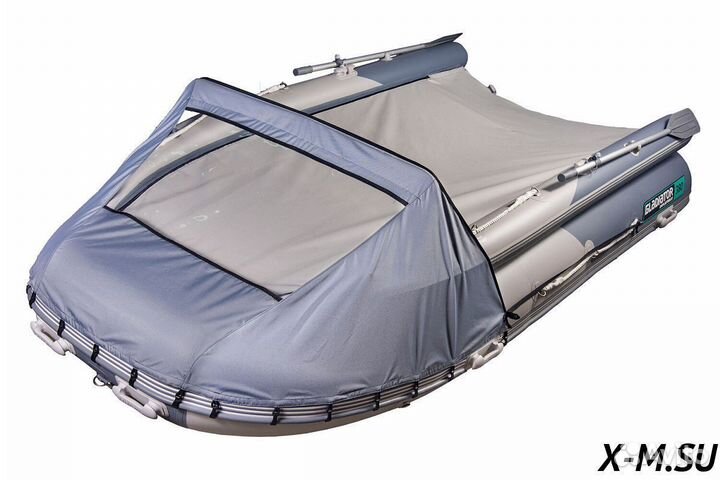 Надувная лодка gladiator E380X Светло-темносерый