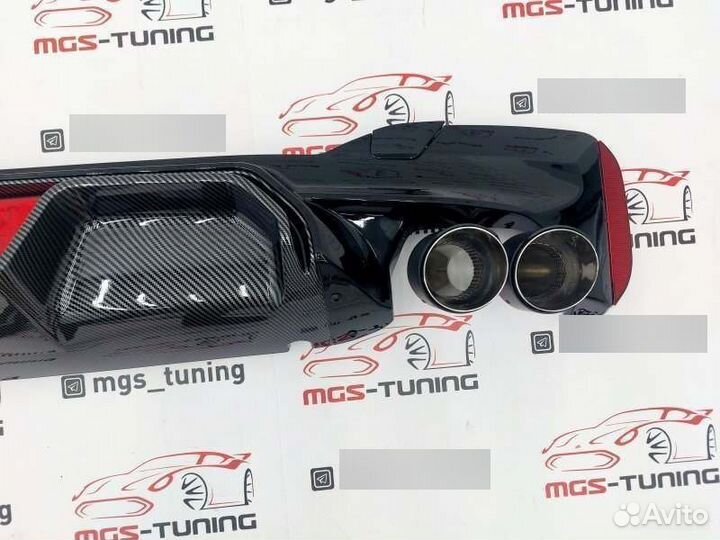 Диффузор G30 M5 CS под карбон LED стоп + Akrapovic