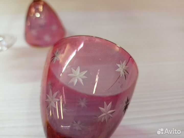 Рюмки/фужеры марганцевое стекло СССР