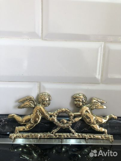 Вешалка ангелы бронза новая