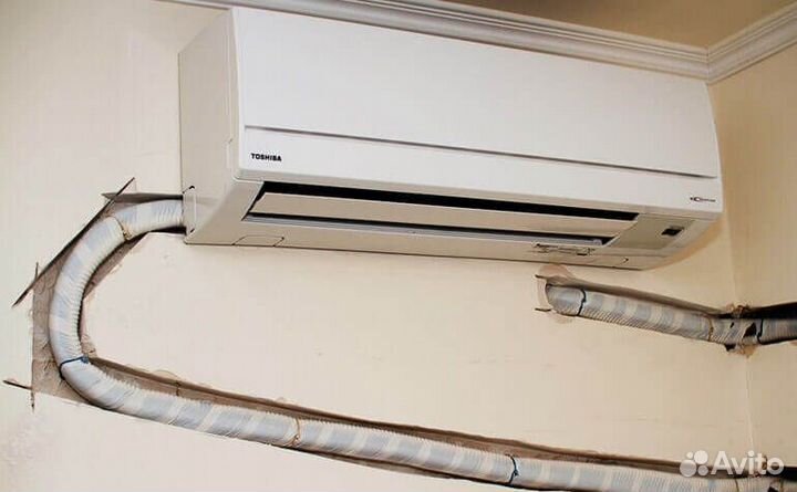 Установка сплит систем,закладка коммуникаций