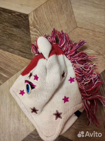 Шапка детская 1,5-2 года с рисунком