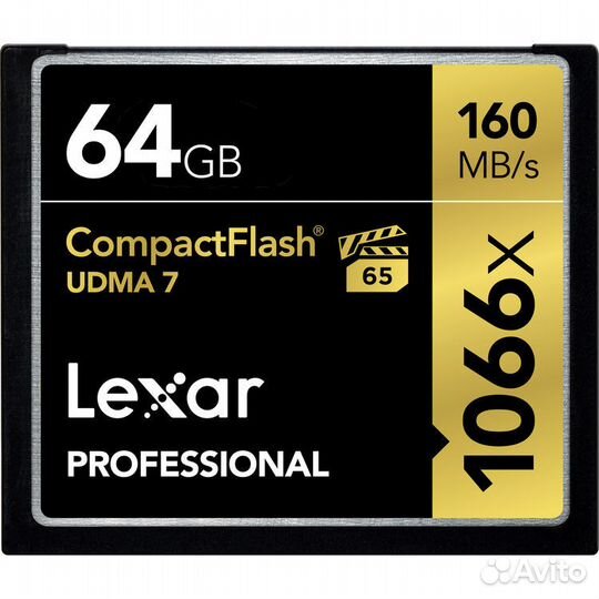Карта памяти Lexar Compact Flash 64GB 1066X udma7