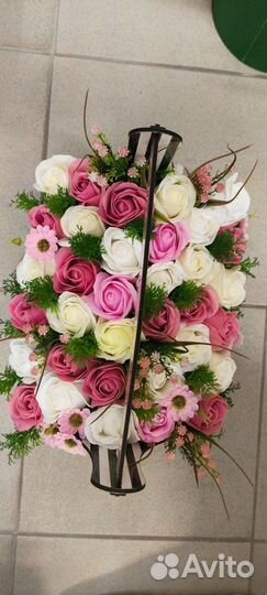 Букет из мыльных роз