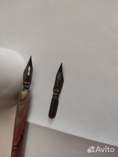 Чернильница + перья + держатель