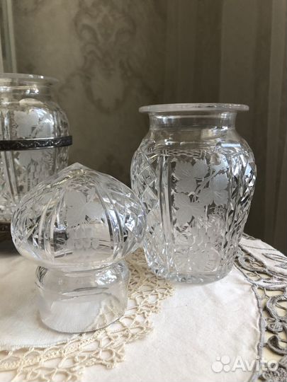 Круэт хрусталь/серебрение Sheffield Англия