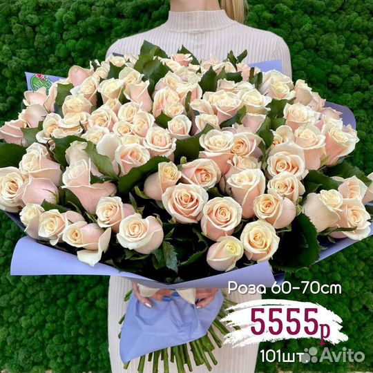 101роза 60-70см с доставкой по Саратову и Энгельсу