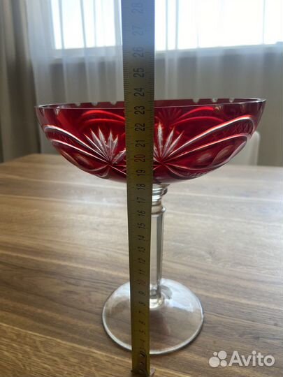 Ваза для фруктов (фруктовница) хрусталь