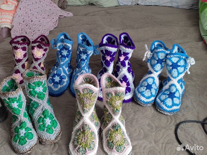 Вязаные сапожки (носки)