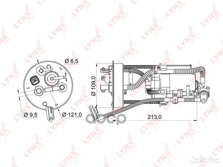 FS7304A LF-955M Фильтр топливный погружной lynx