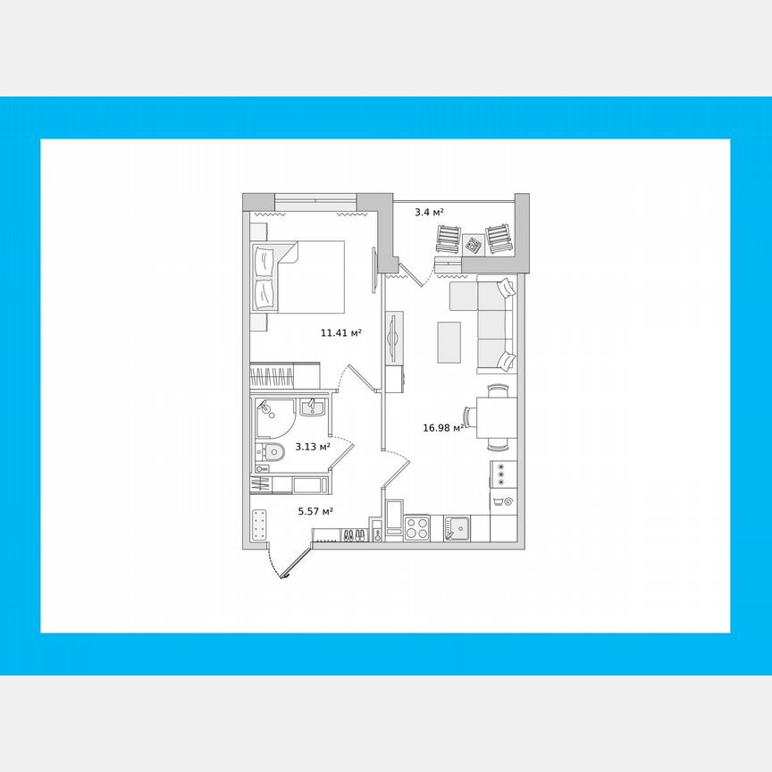 1-к. квартира, 37,2 м², 13/14 эт.