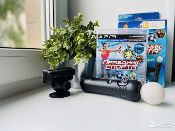 PS3 полный набор Праздник Спорта + move PS + камер