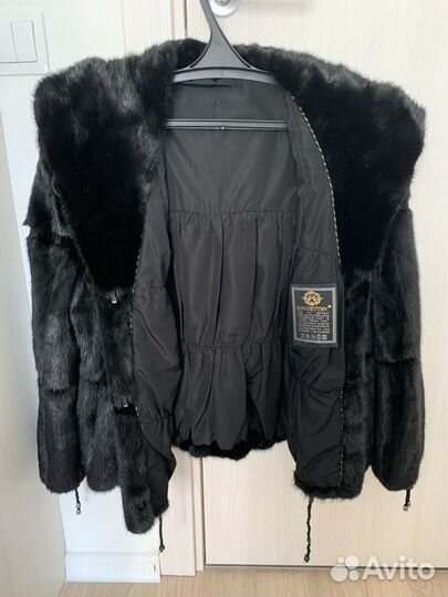 Шуба норковая с капюшоном