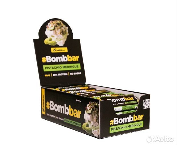 Протеиновый батончик Bombba, упаковка 30шт по 40гр