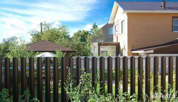 Забор из профнастила цена быстро