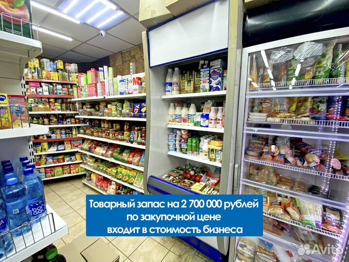 Продуктовый магазин, выручка 1.5 млн руб/мес