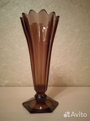 Старинная ваза марганцевое стекло