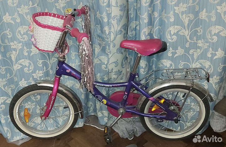 Детский велосипед Novatrack Girlish Line 16 Фиолет